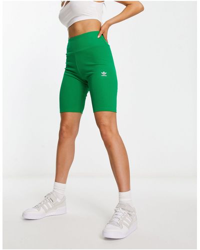 adidas Originals Ribbed legging Shorts - Green