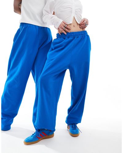 Collusion Unisex - joggers blu medio vestibilità comoda