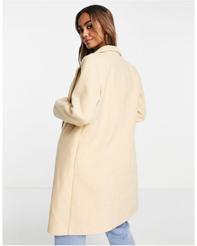 Stradivarius double breasted tailored coat in camel