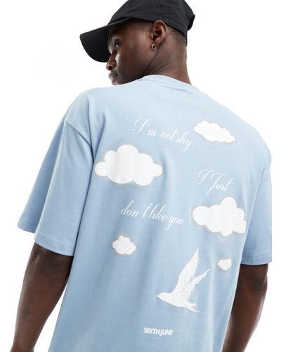 Sixth June Cloud 9 - t-shirt ampia - Blu