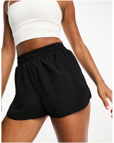 ASOS 4505 Woven Running Short With Curved Side Seam - Black