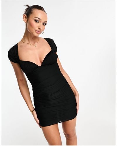 ASOS Ruched Bodycon Mini Dress - Black