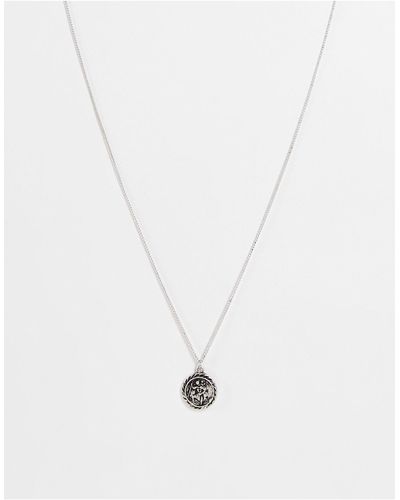 Reclaimed (vintage) Inspired St Christopher Pendant Necklace - Metallic