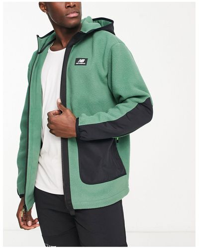 New Balance Unisex All Terrain Season Hooded Jacket - Green