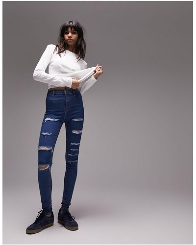 Blue TOPSHOP Jeans for Women | Lyst