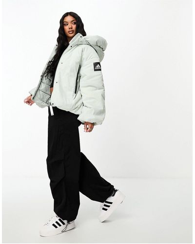adidas Originals Oversized Puffer Jacket - White