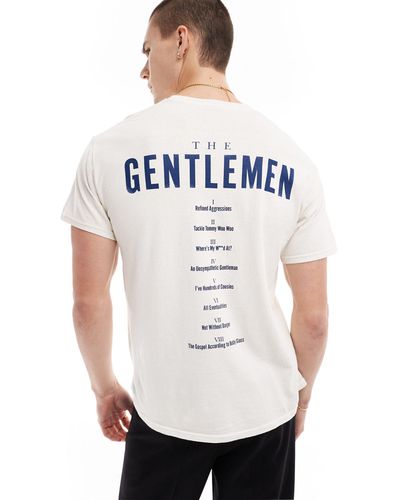 ASOS Oversized License T-shirt With Netflix The Gentlemen Prints - White