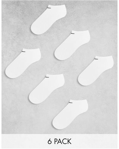 Nike Everyday cushioned - confezione da 6 paia di calzini sportivi imbottiti bianchi - Bianco