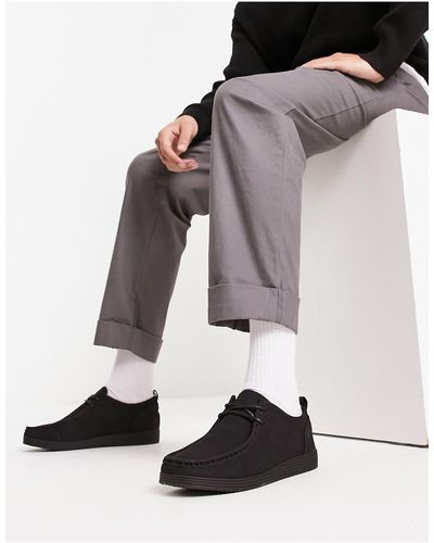 New Look Chaussures à lacets en daim synthétique - Noir