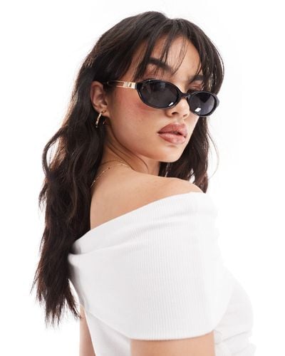 Le Specs Lunita Oval Sunglasses - White