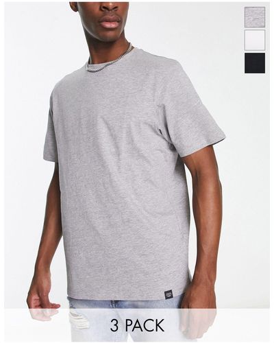 Pull&Bear Set Van 3 Eenvoudige T-shirts - Wit