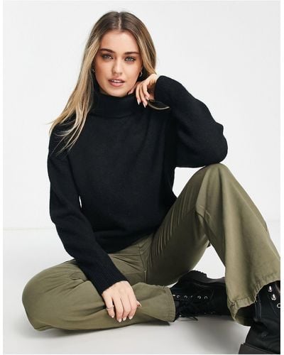 New Look Roll Neck Knitted Jumper - Black