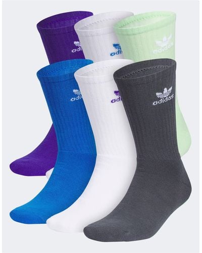 adidas Originals Trefoil Crew Sock 6-pack - Blue