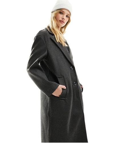 Bershka Oversized Tailored Coat - Black