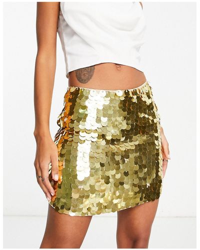 Miss Selfridge Festival - Premium - Mini-rok Met Ronde Lovertjes - Metallic