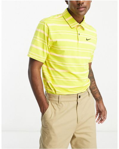 Nike Nike - Golf Tour - Gestreept Poloshirt - Geel