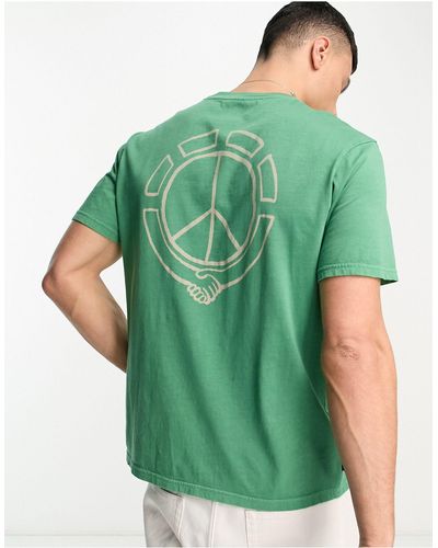 Element Camiseta verde con estampado en la espalda collab