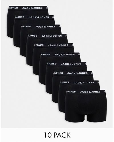 Jack & Jones – 10er packung e unterhosen - Schwarz