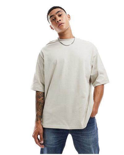 Only & Sons Camiseta beis ultragrande - Neutro