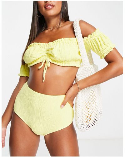 ASOS Milkmaid Bikini Top - Yellow