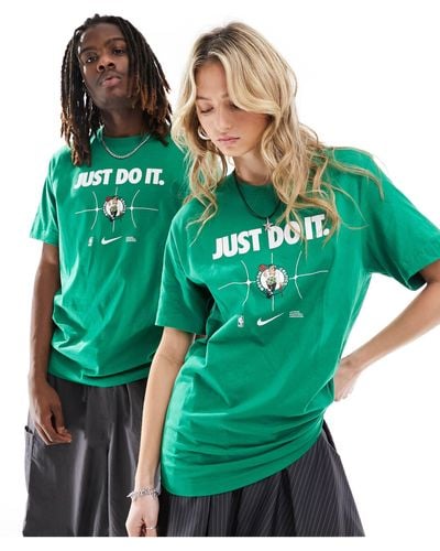 Nike Basketball Nba Unisex Boston Celtics J Graphic T-shirt - Green