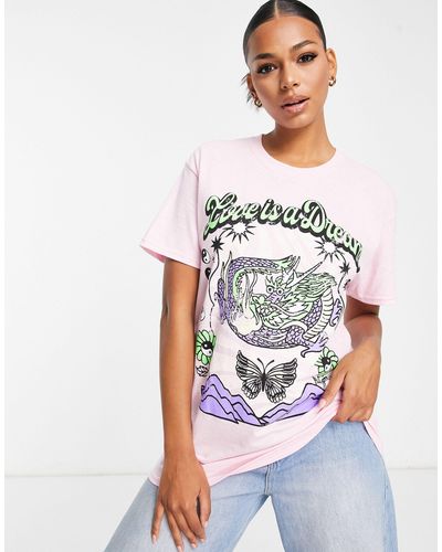 Honour Hnr Ldn Oversized T-shirt With Love Is A Dream Print - White