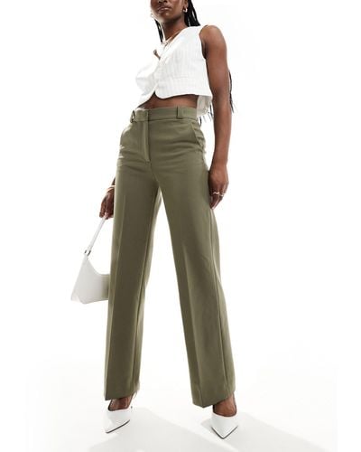 & Other Stories Tailored Flared Trousers - Green