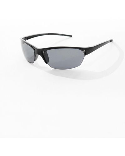 ASOS Rimless Wrap Sunglasses - White