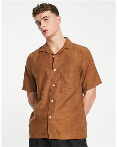 Weekday Chill - chemise à manches courtes - Marron