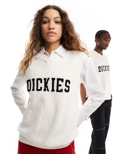 Dickies Melvern - maglione smanicato sporco - Bianco