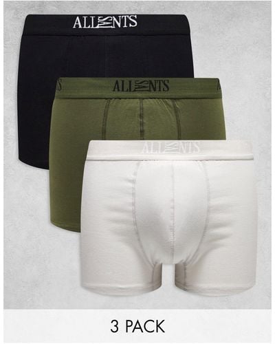 AllSaints 3-pack Cotton Trunks - Black