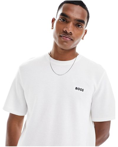 BOSS Waffle T-shirt - White