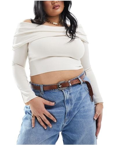 ASOS Asos Design Curve Waist And Hip Jeans Western Belt - Blue