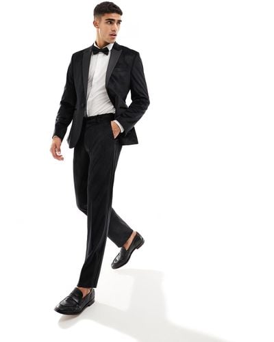 ASOS Skinny Tuxedo Suit Pants - Black