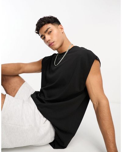 New Look Oversized Tank Vest - Black