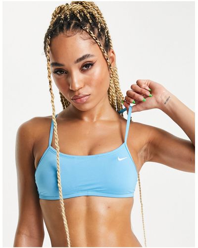 Nike Top bikini con dorso a vogatore - Blu