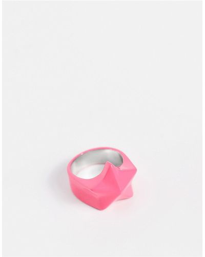 ASOS Chunky Star Shaped Ring - Pink
