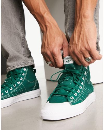 adidas Originals Nizza rf - sneakers alte collegiate - Verde