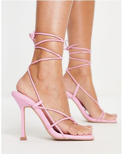 TOPSHOP – roisin – geschnürte ghillie-sandaletten - Pink