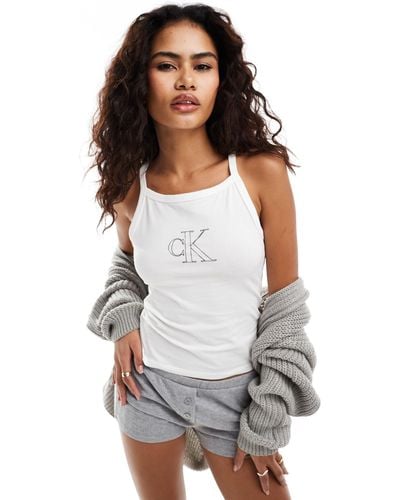 Calvin Klein Outline Logo Vest - White