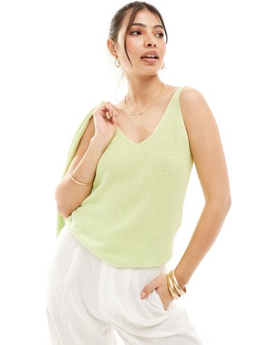Vero Moda Lightweight Knitted Cami Top Co-ord - White