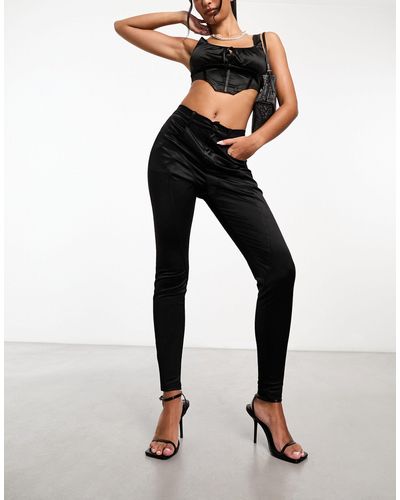 Amy Lynn Elvis Exclusive To Asos Disco Stretch Trousers - Black