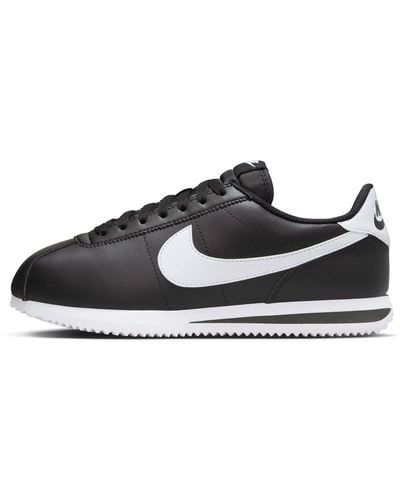 Nike Cortez Leather Sneakers - Black