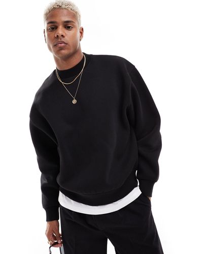 ASOS Boxy Cropped Sweatshirt - Black