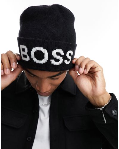 BOSS Hugo boss - bonnet avec grand logo - Noir