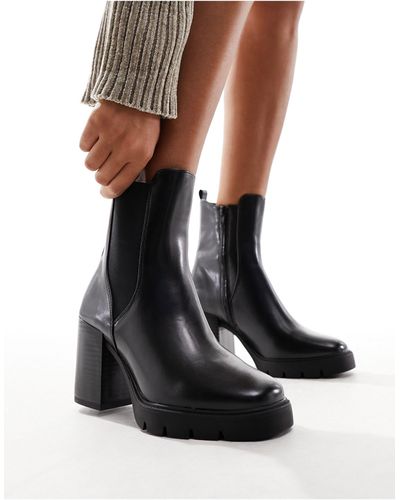 New Look Wide Fit Heeled Chelsea Boot - Black