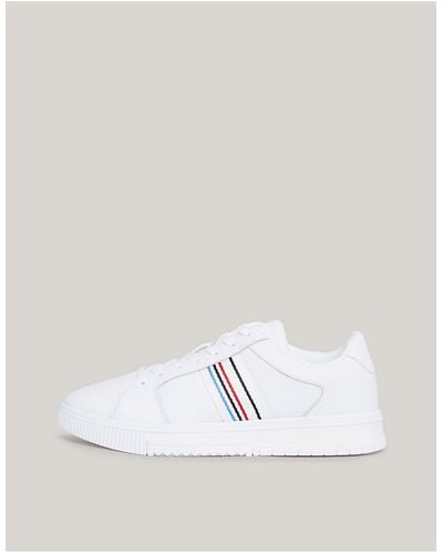Tommy Hilfiger Side Stripe Trainers - White
