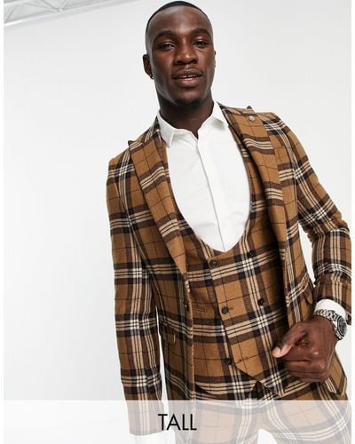 Twisted Tailor Tall Suit Jacket - Brown