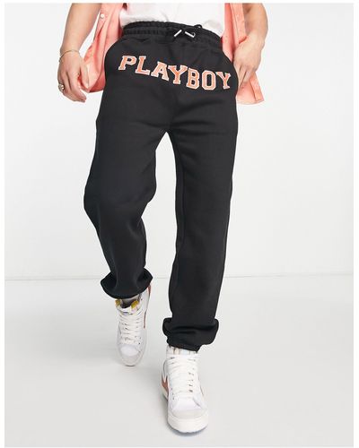 Mennace X playboy - jogger d'ensemble décontracté avec imprimé logo positionné - Noir