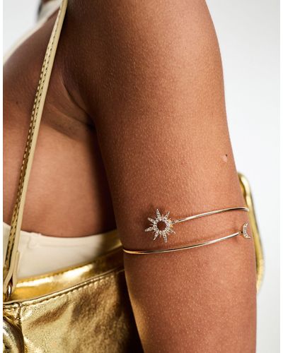 ASOS Arm Cuff With Celestial Design - Brown
